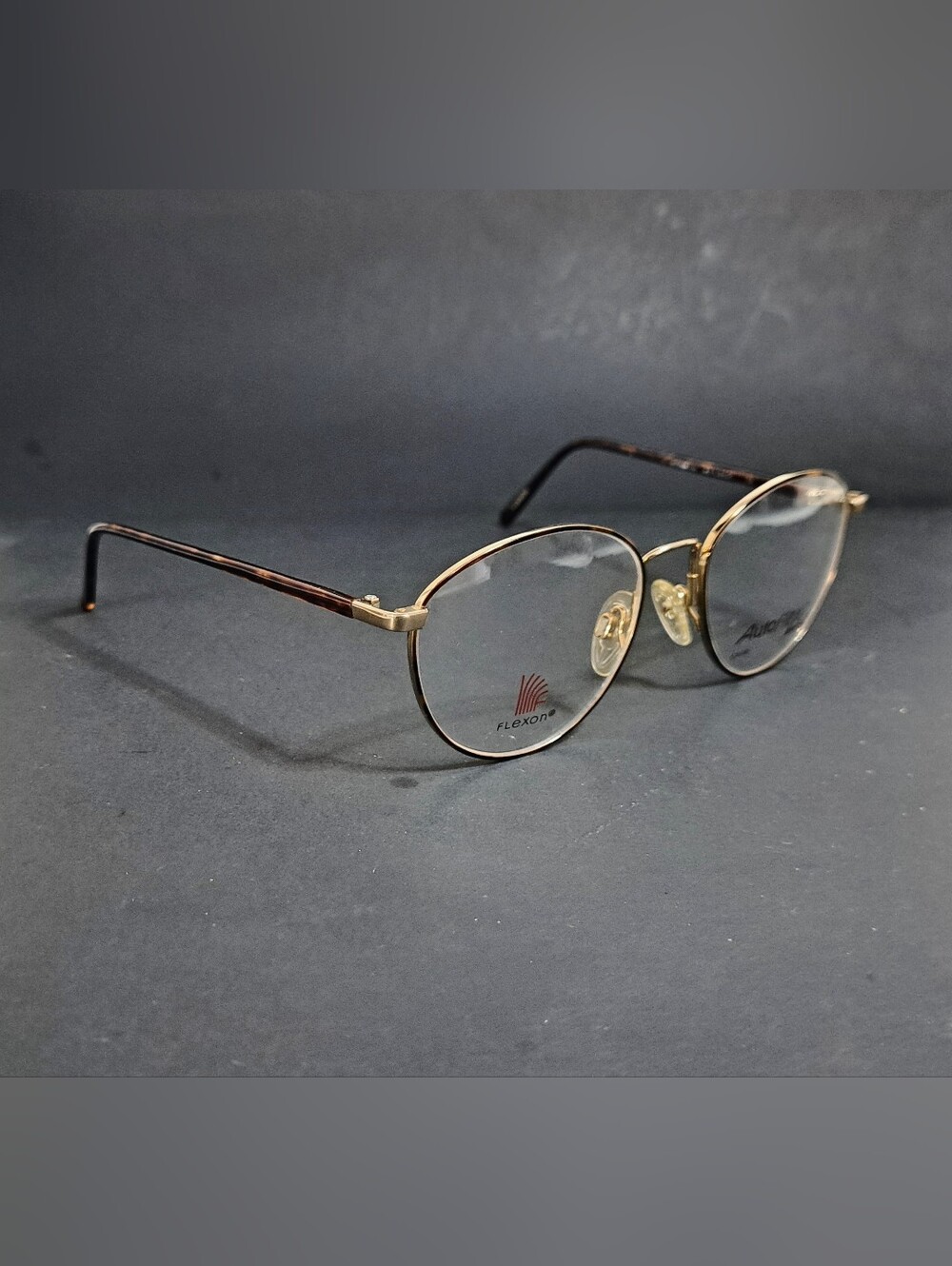 Marchon Auto-Flex 26 Eyeglasses With Flexon Gold Havana New Unisex NOS